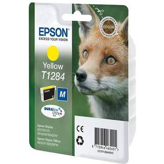 Epson blækpatron DuraBrite Ultra T128 Gul - På lager i butik
