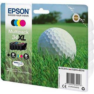 Epson 34XL 4-pack (Black Yellow Magenta Cyan) - Blækpatron 4 farver