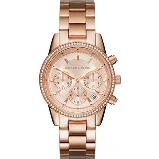 Michael Kors MK6357 Ritz Rosa guldfarvet/Rosaguldtonet stål Ø37 mm