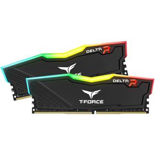 Team Group T-Force Delta RGB DDR4-3200 - 16GB - CL16 - Dual Channel (2 pcs) - Intel XMP - Sort med RGB
