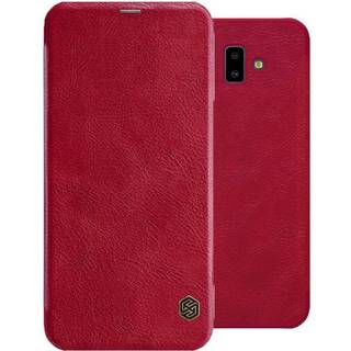 NILLKIN Qin Series Samsung Galaxy J6 Plus (2018) læder flip etui - Rød