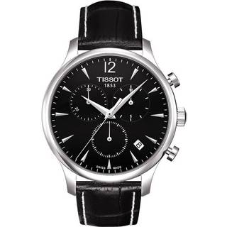 Tissot T063.617.16.057.00 Tradition Sort/Læder Ø42 mm
