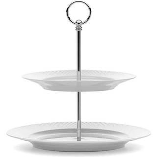 Rhombe kagefad, hvid, 27 cm