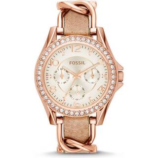 Fossil ES3466 Riley Beige/Læder Ø38 mm