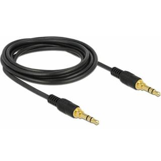 Delock Minijack kabel - Cover venlig - Sort - 3 m