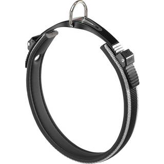 Ferplast Hundehalsbånd ERGOCOMFORT til store hunde - Med mikrojustering, blød polstring, hurtigudløsning, sølv.