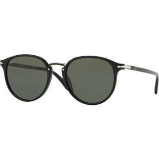 Persol Mand PO3210S 95/31 Solbriller Acetat Sort Grøn Rund Normal