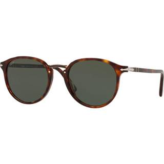 Persol Mand PO3210S 24/31 Solbriller Acetat Skildpadde Grøn Rund Normal