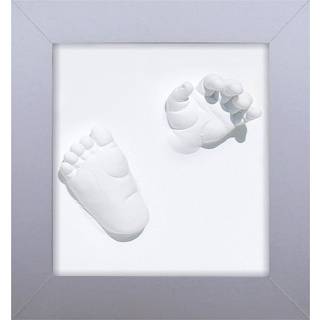 Happy Hands 3D DeLuxe sæt til babyaftryk White 23x23 cm - 23x23 cm