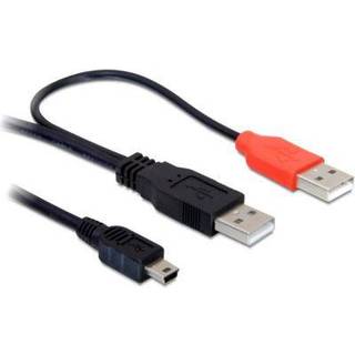 Delock USB-kabel 2 x USB2.0-A han til USB mini 5-bens
