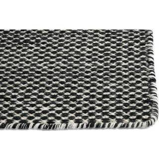 HAY Moiré Kelim Gulvtæppe Sort - 240x170 cm