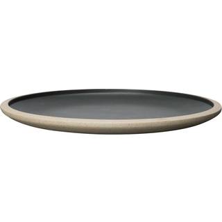 Byon Fumiko Plate 25,6x2 Cm Beige/black - Middagstallerkner Porcelæn Sort - 882-002