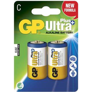 GP Ultra Plus Alkaline Battery C (LR14) 2 pack