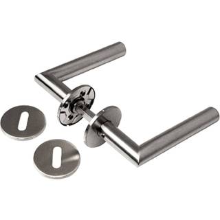 Habo A13162-16 dørgreb inkl. nøgleskilt, Ø16 mm, børstet rustfrit stål