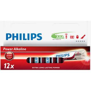 PHILIPS Power alkaline "AAA" batterier - 12 stk