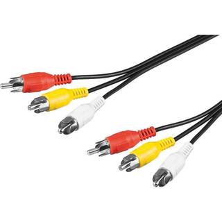 Goobay Sammensat audio-video-tilslutningskabel, 3x RCA
