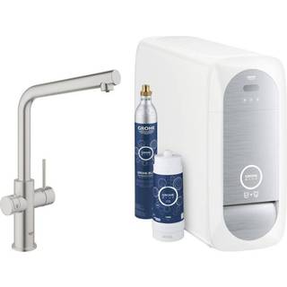 Grohe Blue Home etgr køk L-tud Blue Home, L-tud starter kit, ethulsmontage, Supersteel