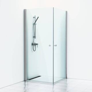 Brusehjørne Skoga lige 80x80 alubla/klar