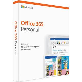 Microsoft Office 365 Personal (PC, Mac) - 1 Device 1 Year - Microsoft Key - EUROPE