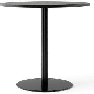 Audo Copenhagen - Harbour Column Counter Table 60x70 Black Painted Oak Veneer with Black Base - Barborde - Norm Architects - Sort - Metal/Træ