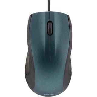 Deltaco Wired Optical Mouse USB 2.0 - Mus - Optisk - Blå