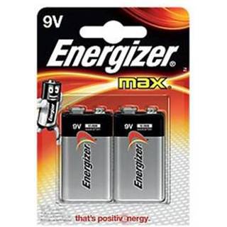 Energizer MAX 9V/6LR61 batteri, 2 stk pakning