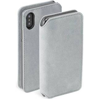 Krusell Broby Slim Wallet iPhone XS/X Ruskind Flip Cover - Grå