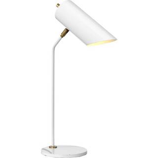 Quinto bordlampe, hvid, antik messing