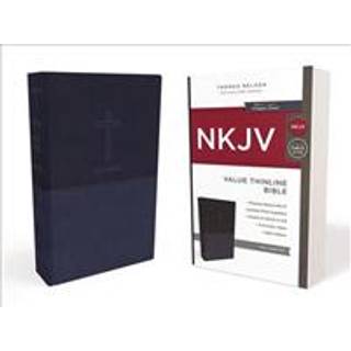 NKJV, Value Thinline Bible, Blue Leathersoft, Red Letter, Comfort Print