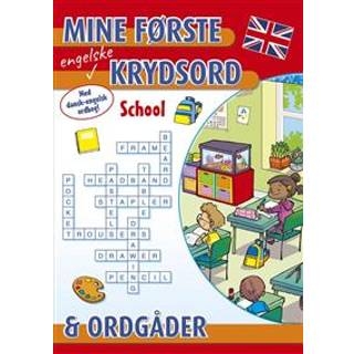 Bolden Opgavebog - Mine første engelske krydsord & ordgåder: School