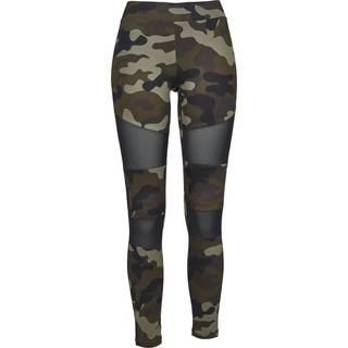 Urban Classics Camouflage Leggings m. Mesh Woodland / Sort