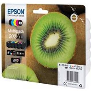 Epson 202XL Multipack - 5 pakker - XL - sort gul cyan magenta foto-sort - original - blækpatron - Blækpatron Cyan