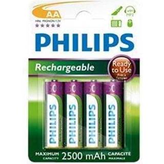 Philips R6B4RTU25 Genopladeligt Batteri - AA - 2500 mAH - 4 stk