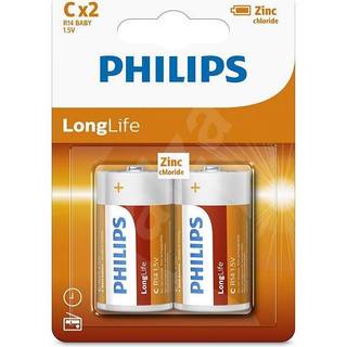 Philips Longlife C batteri 2 stk.