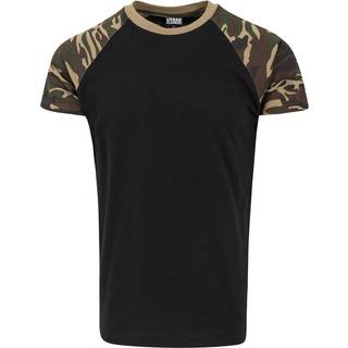 Urban Classics Raglan Contrast Tee Blk/woodcamo