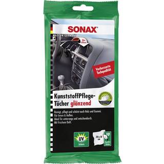 Vinylglans Car Wipes 10 stk - Sonax Plastic Care Wipes - 20x18 cm