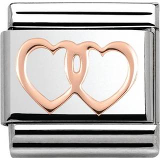 Nomination Rose Gold Double Heart Charm