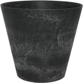 Artstone Claire Rund krukke - Sort - Ø17 cm