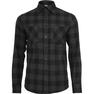 URBAN CLASSICS Checked Flanell Shirt Black/Charcoal