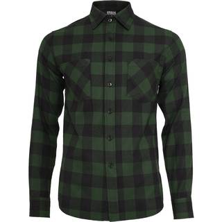 URBAN CLASSICS Checked Flanell Shirt Black/Forest