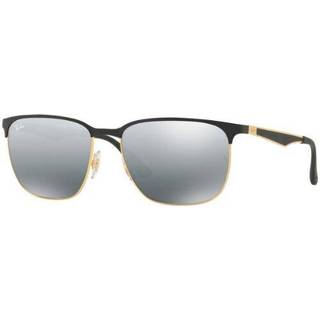 Ray - Ban Unisex RB3569 187/88 Occhiali da sole Metal Sort Grå Firkantet Normal Skygge