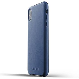 Mujjo Full Leather Wallet Case (iPhone Xs Max) - Blå