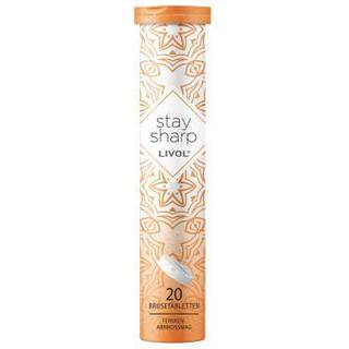 Livol Brusetabletter Stay Sharp, Fersken-Abrikossmag - 20 stk.