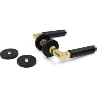 HABO DØRGREB BRIGTHON SORT MESSING INKL. NØGLESKILTE