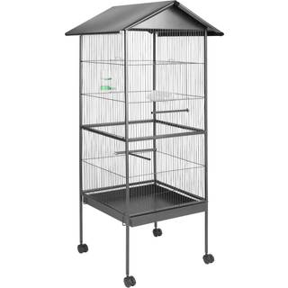 Stort fuglebur med sadeltag 162cm - anthrazit