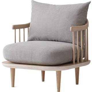 &Tradition Fly Sc10 Lænestol Hvidolieret Eg / Nature - Lænestole Bomuld Hot Madison 094 - 134538A235A018A397