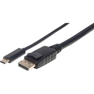 Manhattan 24 pin USB-C han (input) -> 20 pin DisplayPort han (output) 2 m Sort