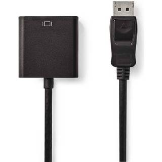 Nedis DisplayPort adapter | DisplayPort Han | DVI-D 24+1-Pins Hun | 1080p | Nikkelplateret | Lige | 0.20 m | Runde | PVC | ABS | Sort | Konvolut