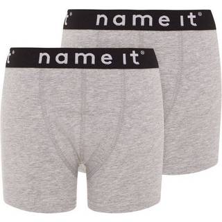 NAME IT 2-Pak Basis Boksershorts Grå