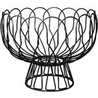 Brødkurv Ø25cm metal sort